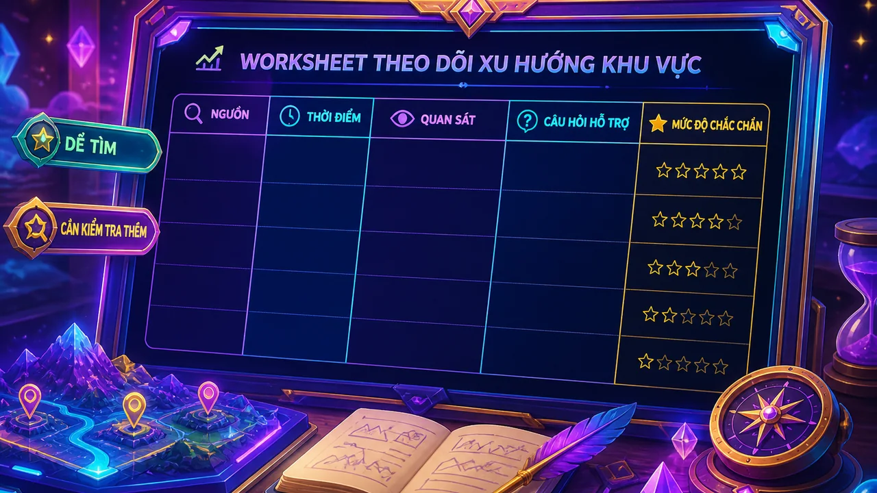 Nhật ký theo dõi xu hướng khu vực: mẫu kiểm tra thanh toán và hỗ trợ j88