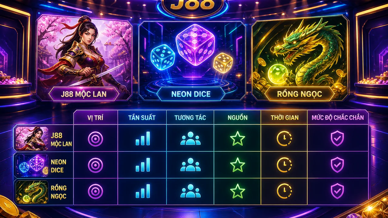 Bảng tín hiệu game nổi bật: trò chơi j88 phổ biến tại Việt Nam dựa trên tiêu chí nào?